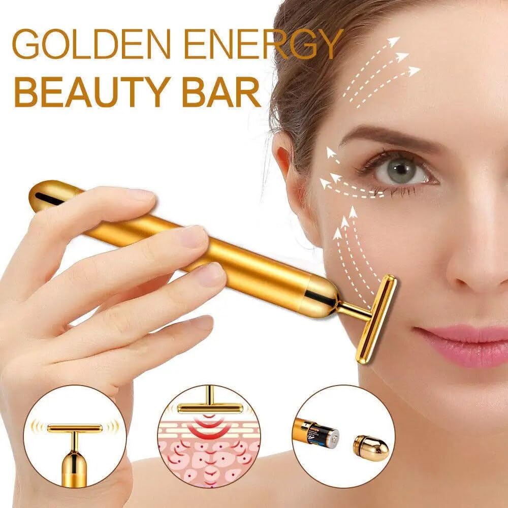 24K Gold Electric Facial Massage Roller