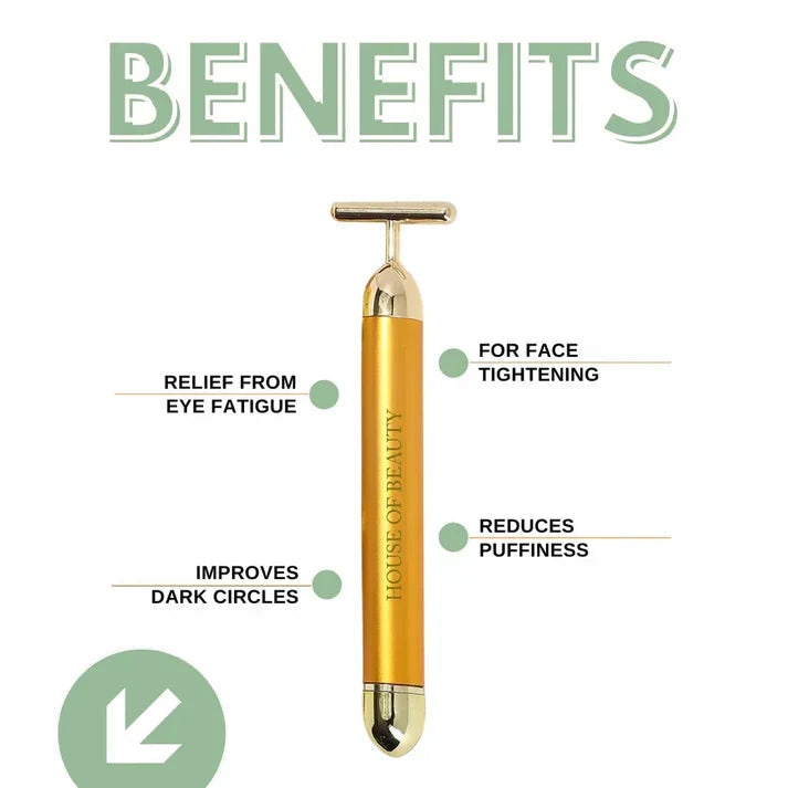 24K Gold Electric Facial Massage Roller